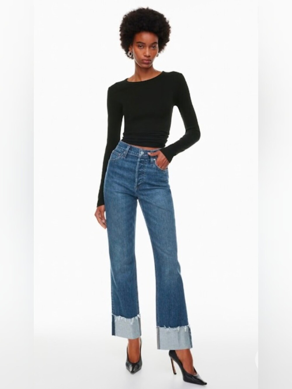 DENIM FORUM The Arlo Hi-Rise Cuff Jeans